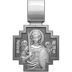 нательная икона свт. мирон критский епископ, серебро 925 проба с платинированием (арт. 06.555р)
