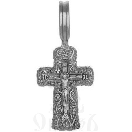 крест "виноградная лоза с молитвой "спаси и сохрани" серебро 925 проба (арт. 43297)