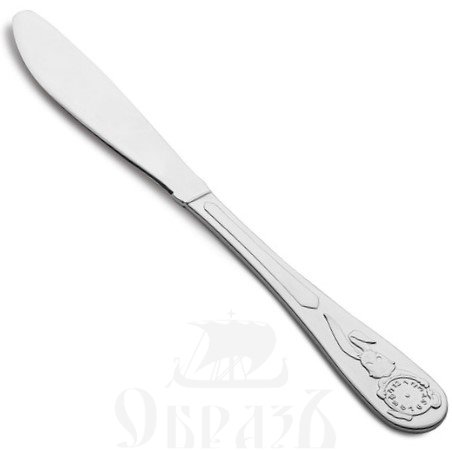 нож детский "зайчик с часами" серебро 925 пробы (арт 42016)